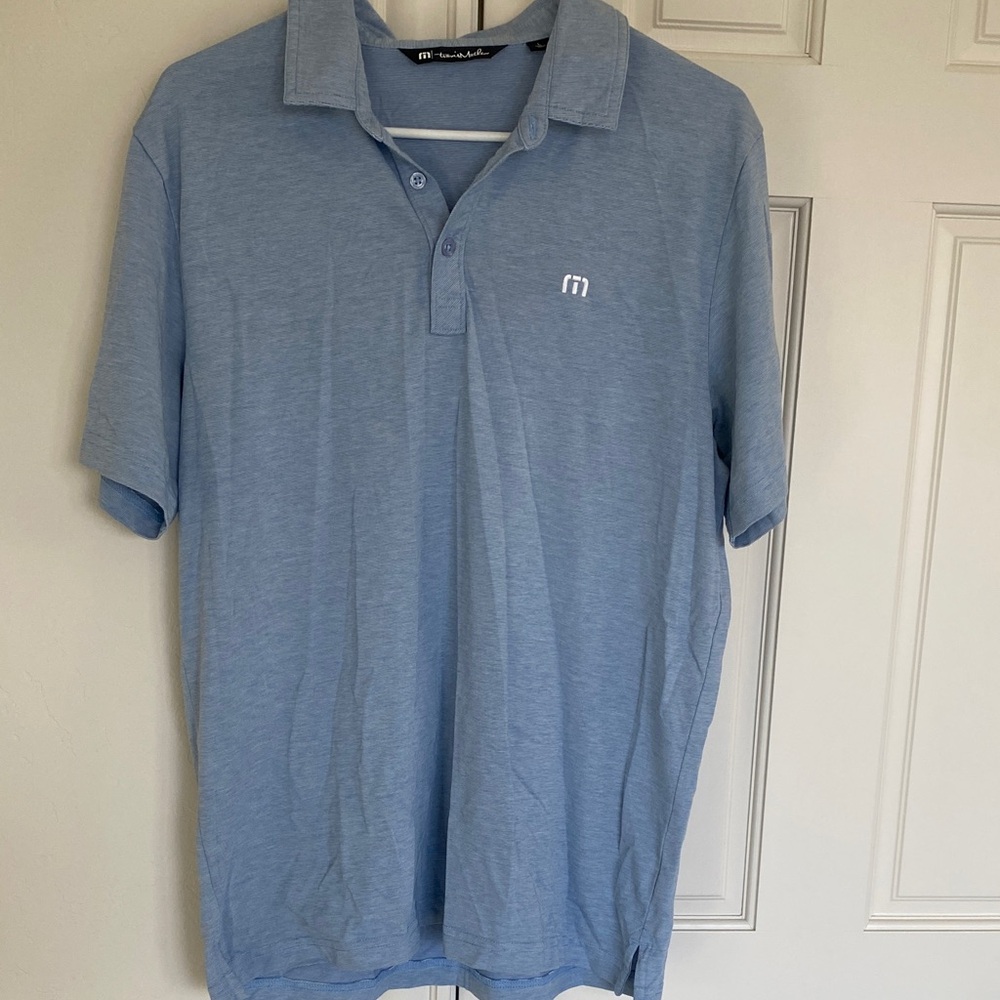 Travis Mathew Light Blue Polo Shirt